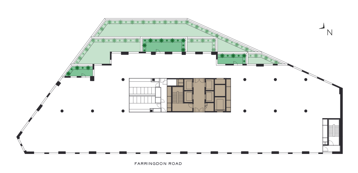 Level 3 Floorplan - Office Space - The Ray Farringdon