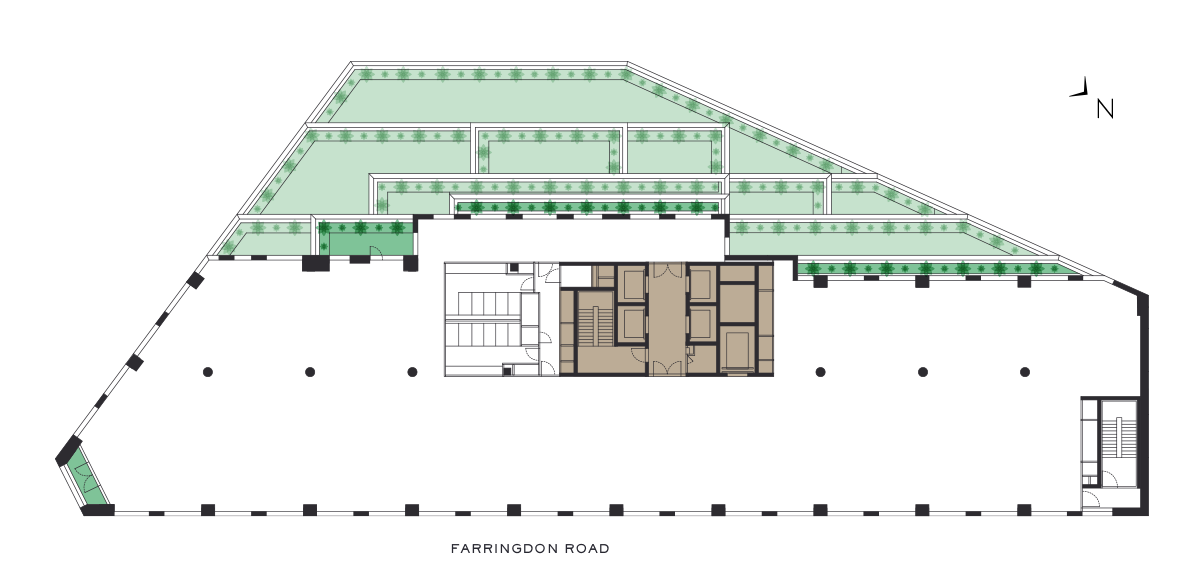 Level 5 Floorplan - Office Space - The Ray Farringdon